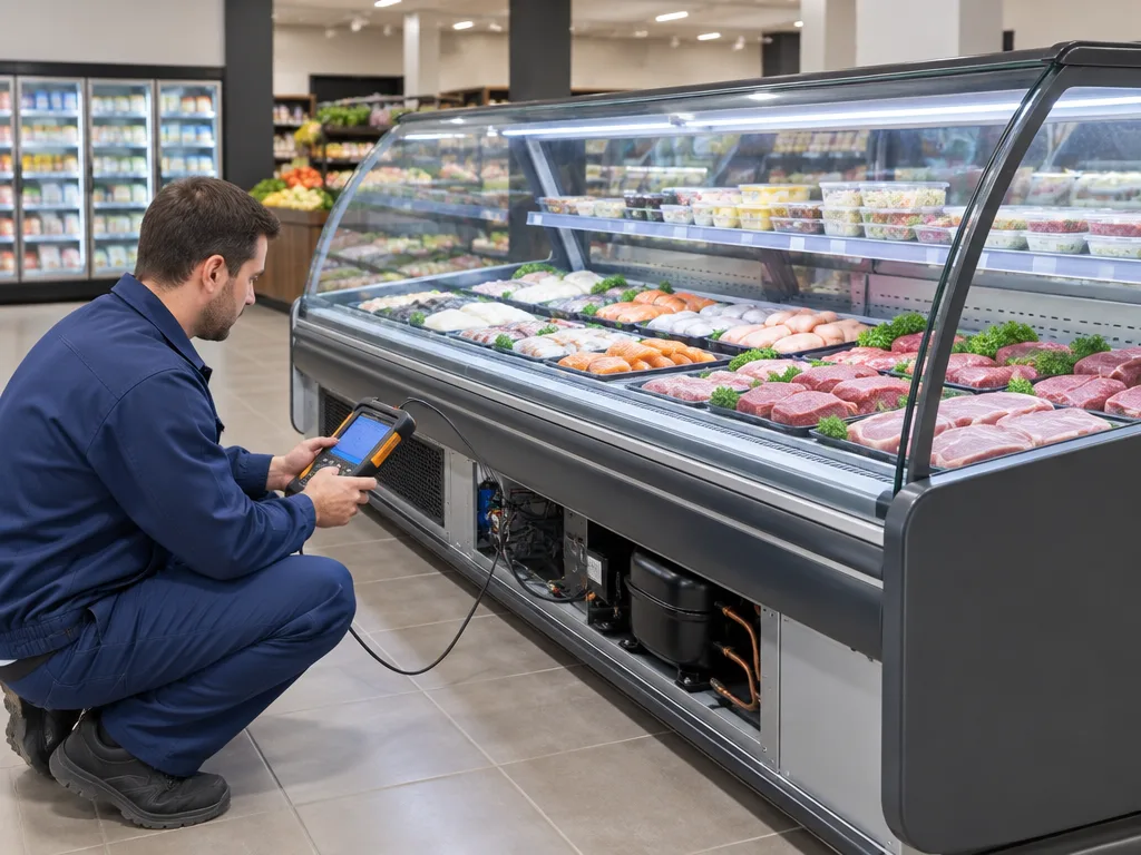 Монтаж и запуск торговых витрин в продуктовом магазине - объект в Санкт-Петербурге